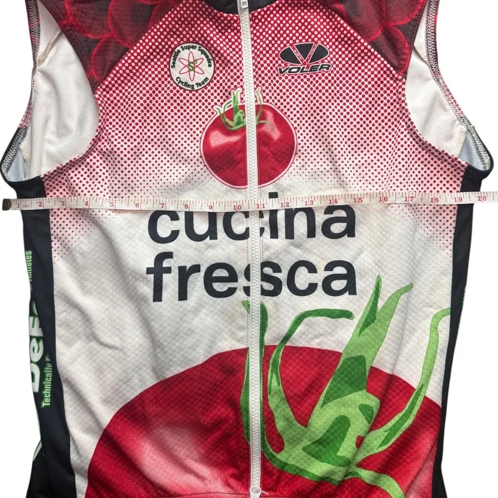 Voler Cucina Fresca Cycling Vest Large Made in USA Tomato‎ Graphic Racer